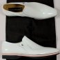 CESARE PACIOTTI SHOES $595 WHITE PATENT LOGO ORNAMENT VAMP LOAFER 8.5 41.5e NEW