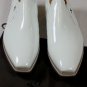 CESARE PACIOTTI SHOES $595 WHITE PATENT LOGO ORNAMENT VAMP LOAFER 8.5 41.5e NEW