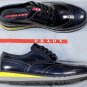 PRADA SPORT SHOES $650 DARK BLUE WINGTIP TOE ORNAMENT SNEAKER SOLE 9.5 42.5 NEW