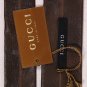 GUCCI TIE $395 DARK BROWN LOGO LADY TATTOO PAINTED LEATHER NECK TIE NEW