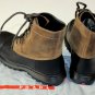 PRADA SPORT SHOES $590 BLACK/TAN LEATHER/SUEDE LOGO EMBOSSED BOOT 10.5 43.5e NEW