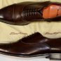 SANTONI SHOES $990 DARK BROWN CALF CAPTOE HANDMADE GOODYEAR OXFORDS 12 45 NEW