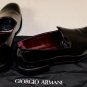 GIORGIO ARMANI SHOES $840 BLACK PATENT LASER ETCH FORMAL QUILT LOAFER 12 45e NEW