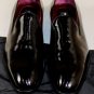 GIORGIO ARMANI SHOES $840 BLACK PATENT LASER ETCH FORMAL QUILT LOAFER 12 45e NEW