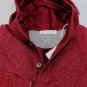 BRUNELLO CUCINELLI $1840 MERLOT 100%CASHMERE 2-BTN HOODED SWEATER MED 50e NEW