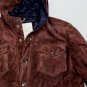 BRUNELLO CUCINELLI COAT $6295 BROWN QUILTED SUEDE/NYLON HOODED PARKA XL 54e NEW