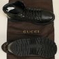 GUCCI SHOES $765 BLACK LOGO GUCCISSIMA CHUNKY SOLE LEATHER HIKING BOOT 9 42e NEW