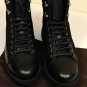 GUCCI SHOES $765 BLACK LOGO GUCCISSIMA CHUNKY SOLE LEATHER HIKING BOOT 9 42e NEW