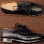 CHURCH'S SHOES $795 BLACK STUD DETAIL WINGTIP TRIPLE SOLE OXFORD 10 43 NEW