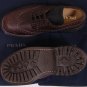 PRADA SHOES $690 BROWN COMMANDO SOLE WINGTIP TOE ORNAMNETED OXFORD 7.5 40.5e NEW