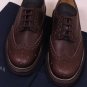 PRADA SHOES $690 BROWN COMMANDO SOLE WINGTIP TOE ORNAMNETED OXFORD 7.5 40.5e NEW