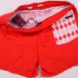 BALLANTYNE SWIMSUIT $265 MELON RED LOGO EMBROIDERED BEACHWEAR TRUNKS L 52e NEW