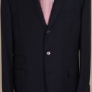 ETRO SUIT $1995 SOLID NAVY 100%WOOL 3-BTN SIGNATURE ACCENTED SUIT 43R 54e NEW