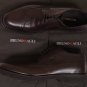 BRUNO MAGLI SHOES $565 DK BROWN CALFSKIN WINGTIP LOGO LUG SOLE BROGUE 11 44e NEW