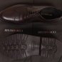 BRUNO MAGLI SHOES $565 DK BROWN CALFSKIN WINGTIP LOGO LUG SOLE BROGUE 11 44e NEW