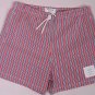 THOM BROWNE SWIMSUIT $295 RED/WHITE/BLUE STRIPE LOGO BEACHWEAR TRUNKS 32 M 2 NEW