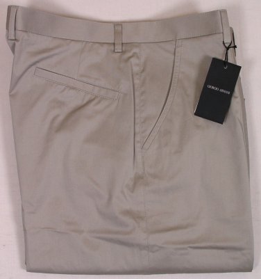 GIORGIO ARMANI PANTS $840 LIGHT GRAY COUTURE BLACK LABEL SLACKS 38 54e NEW
