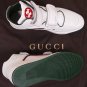 GUCCI SHOES $585 RED/WHITE/GREEN LOGO SIGNATURE HI-TOP TRAINERS 11 44e NEW
