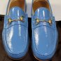 GUCCI SHOES $640 SKY BLUE PATENT HORSEBIT ORNAMENT 1953 LOAFER 10.5 43.5 NEW