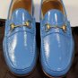 GUCCI SHOES $640 SKY BLUE PATENT HORSEBIT ORNAMENT 1953 LOAFER 10.5 43.5 NEW