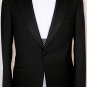 KITON SUIT $8,995 BLACK 1-BTN 100%SUPER 150's WOOL FORMAL TUXEDO 38R 48e NEW