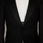 KITON SUIT $8,995 BLACK 1-BTN 100%SUPER 150's WOOL FORMAL TUXEDO 38R 48e NEW