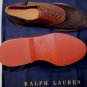 RALPH LAUREN SHOES $595 DARK BROWN DUAL GRAIN HENLEY SADDLE DERBY 10D 43e NEW
