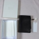 MAISON MARTIN MARGIELA WALLET $530 BLACK CENTER ZIP POCKET 13 CARD WALLET NEW
