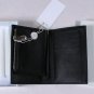 MAISON MARTIN MARGIELA WALLET $530 BLACK CENTER ZIP POCKET 13 CARD WALLET NEW