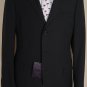 PRADA SUIT $2480 BLACK MICRO-STRIPE 85-WOOL/15-SILK 3-BTN SUIT 42R 52e NEW