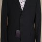 PRADA SUIT $2480 BLACK MICRO-STRIPE 85-WOOL/15-SILK 3-BTN SUIT 42R 52e NEW
