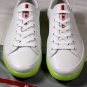 PRADA SPORT SHOES $575 WHITE/YELLOW NEON WRAP SOLE LOW PROFILE TRAINER 11 44 NEW
