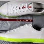 PRADA SPORT SHOES $575 WHITE/YELLOW NEON WRAP SOLE LOW PROFILE TRAINER 11 44 NEW
