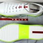 PRADA SPORT SHOES $575 WHITE/YELLOW NEON WRAP SOLE LOW PROFILE TRAINER 11 44 NEW