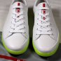 PRADA SPORT SHOES $575 WHITE/YELLOW NEON WRAP SOLE LOW PROFILE TRAINER 11 44 NEW
