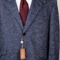 LORO PIANA COAT $2885 SMOKE BLUE WOOL/CASHMERE 3-BTN SWEATER JACKET 44R 56 NEW