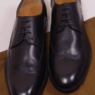 GUCCI SHOES $680 BLACK WINGTIP LOGO GOODYEAR WELTED OXFORD DRESS SHOE 9 42e NEW