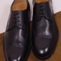 GUCCI SHOES $680 BLACK WINGTIP LOGO GOODYEAR WELTED OXFORD DRESS SHOE 9 42e NEW