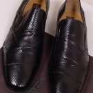 CESARE PACIOTTI SHOES $745 BLACK GLAZED LIZARD SKIN LOAFER 12 45e NEW