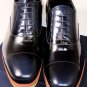 PRADA SHOES $765 DARK BLUE CAP TOE STITCHED GUM SOLED OXFORD SHOES 11 44 NEW
