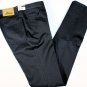 BRIONI JEANS $585 NAVY WASH LOGO EMBOSSED 5-PKT FIT LEG DENIM 34/37 50e NEW