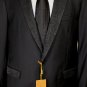 ETRO COAT $1795 BLACK 1-BTN PAISLEY ACCENTED PEAKED LAPEL BLAZER 42R 54e NEW