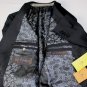 ETRO COAT $1795 BLACK 1-BTN PAISLEY ACCENTED PEAKED LAPEL BLAZER 42R 54e NEW