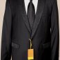 ETRO COAT $1795 BLACK 1-BTN PAISLEY ACCENTED PEAKED LAPEL BLAZER 42R 54e NEW