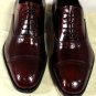 SALVATORE FERRAGAMO SHOES $650 DK RED TOE ORNAMENTED CAPTOE OXFORD 8.5E 41.5 NEW