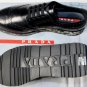 PRADA SPORT SHOES $580 BLACK WINGTIP TOE ORNAMENT CAMMO SNEAKER SOLE 10 43e NEW