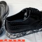 PRADA SPORT SHOES $580 BLACK WINGTIP TOE ORNAMENT CAMMO SNEAKER SOLE 10 43e NEW