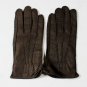ZEGNA GLOVES $430 BROWN TEXTURED LEATHER CASHMERE LINED WINTER GLOVES L 9.5 NEW