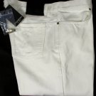 YSL RIVE GAUCHE JEANS $565 WHITE WASH LOGO POCKET FITTED LEG DENIM 38/36 54e NEW