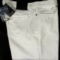 YSL RIVE GAUCHE JEANS $565 WHITE WASH LOGO POCKET FITTED LEG DENIM 38/36 54e NEW